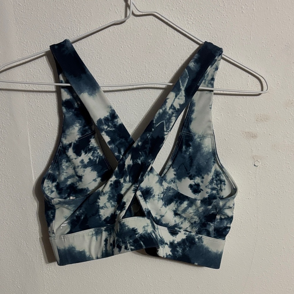 Fabletics Blue Tie-Dye Sports Bra - Picture 2 of 3